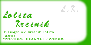 lolita kreinik business card